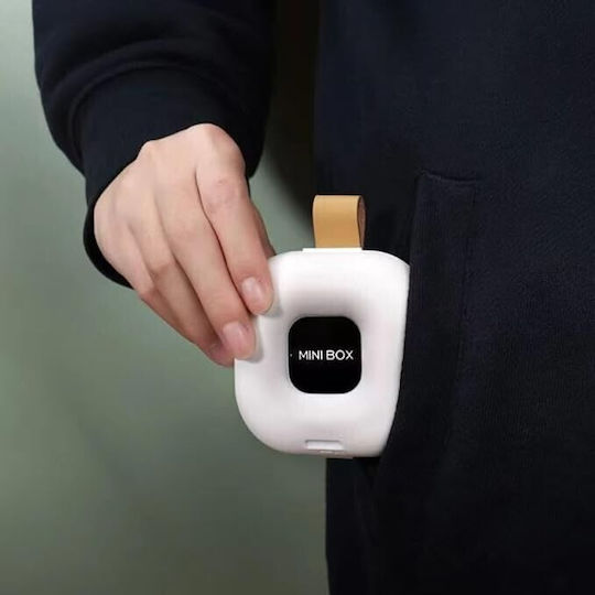 Cutie De Depozitare Pentru Medicamente Flippy 4 Compartimente Închidere Etanșă Portabilă Pătrată Albă Neagră Pp 7.6x2.9x7.8 Cm