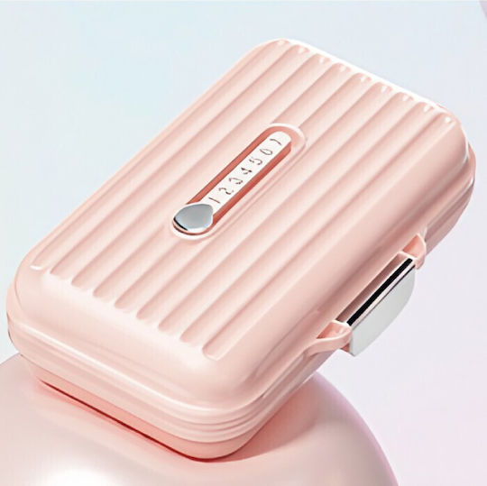 Cutie de Medicamente Flippy Roz 7 Compartimente Portabilă Compactă 11x7.2x3.5 Cm Ideală pentru Utilizare Zilnică