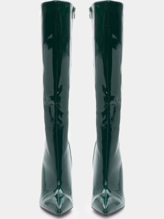 Leather Women's Boots Green