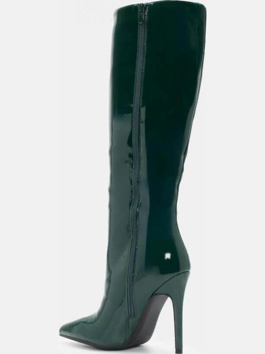 Leather Women's Boots Green