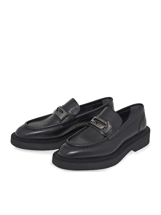 Men's Leather Loafers Black