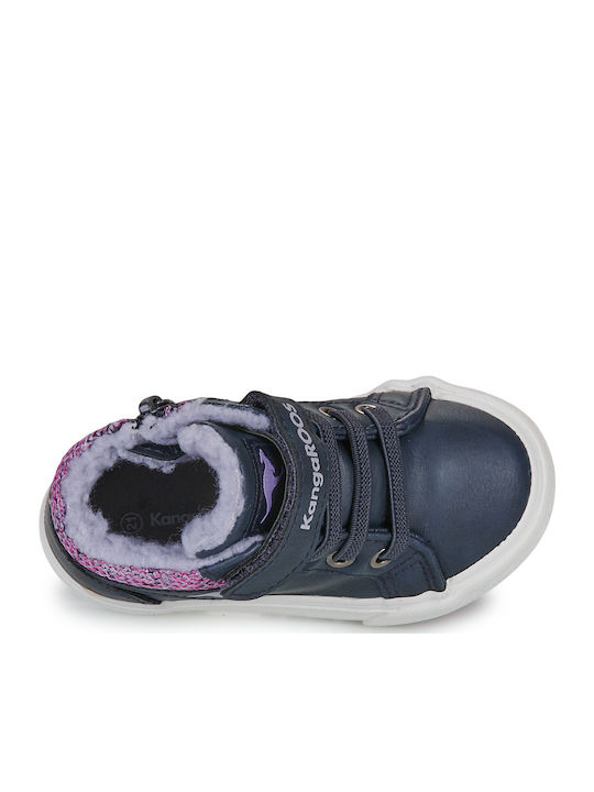 Παιδικά Sneakers High με Σκρατς Μπλε
