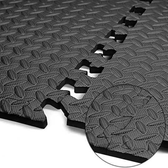 Rage Boden Puzzle Fitnessstudio Schwarz 60x60x1.2cm 4Stück
