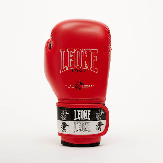 Leone 1947 Kids Boxing Gloves Leather for Match Red