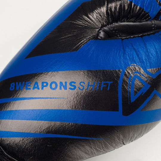 8 Weapons Boxing Gloves Leather for Match Blue