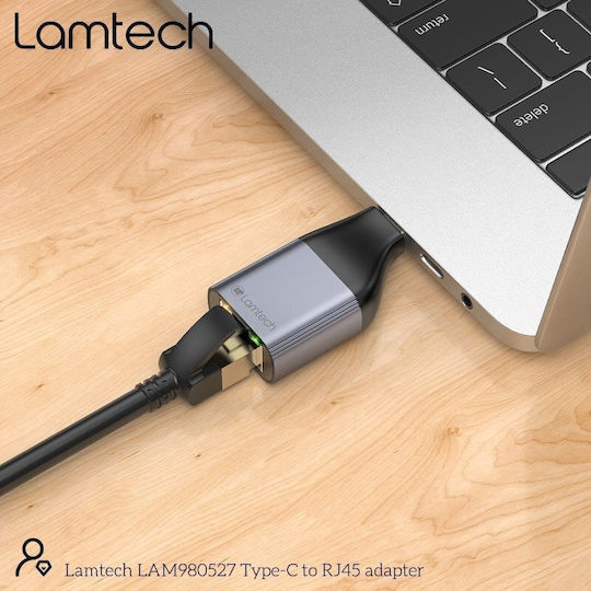 Lamtech Convertor USB-C masculin în Ethernet feminin 1buc LAM980527