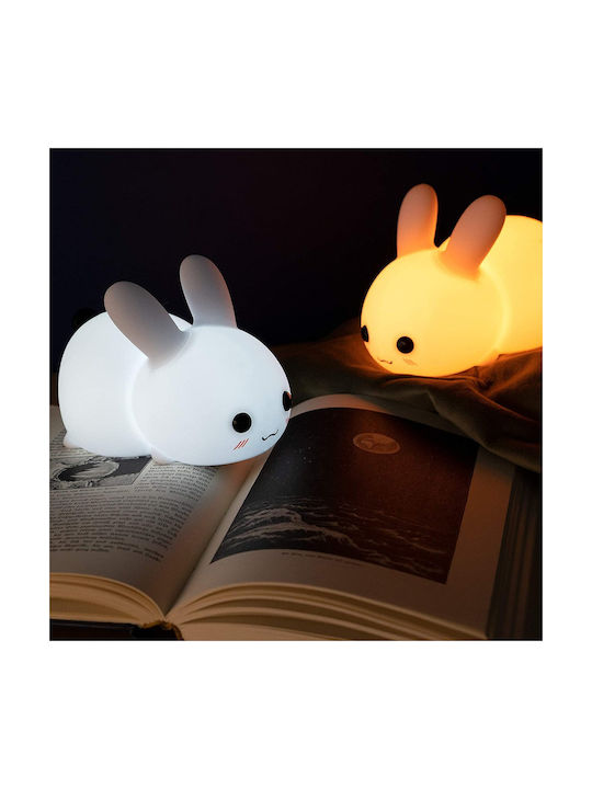 Navaris Lumini LED Lampă decorativă pentru copii Rabbit Alb 14.7x9.8x9εκ.