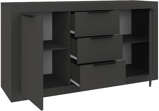 Мебели за съхранение Doha от дърво с чекмеджета Anthracite Shade 150x45x80.5см