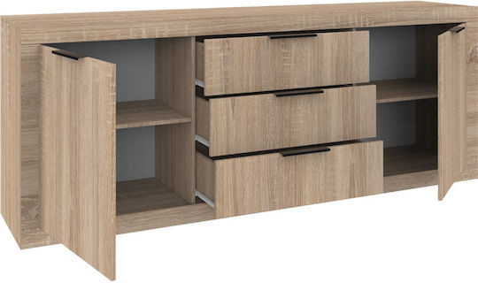 Μπουφές Doha από Ξύλο με Συρτάρια 210x45x80.5cm Μπουφές Doha από Ξύλο με Συρτάρια 210x45x80.5cm