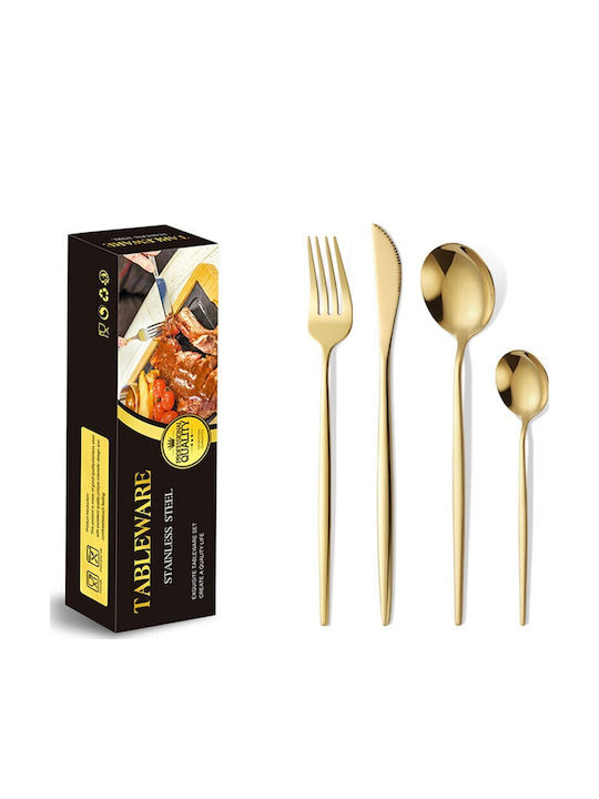 Set de Tacâmuri Inoxidabil Auriu 24buc