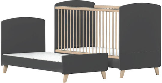 Faktum Polymorphic Baby Crib Colette Grey with Mattress