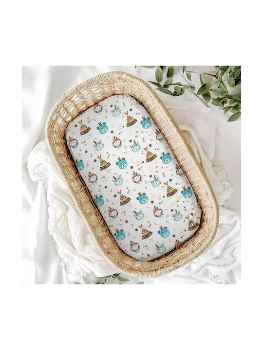Borea Indian Bear Baby Sheets Set Cradle Flannel Pink 70x120cm 2pcs