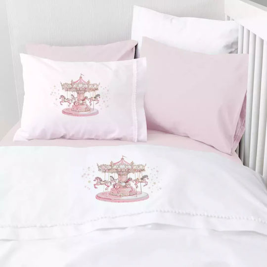 Borea Set Lenjerie De Patut Bebe Alb 120x160cm Borea Set Lenjerie De Patut Bebe Alb 120x160cm