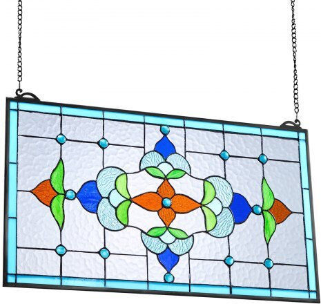 Vevor Βιτρό Κρεμαστό Τζάμι Tiffany Αλυσίδα 26 X 16 Ίντσες Hxfxcsblbhxfya1ql001v0