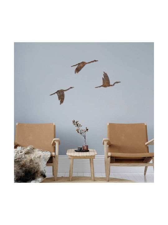 Διακοσμητικά Τοίχου Σετ 3τμχ A-g Rusty Birds 891tnl3782 Μεταλλικό
