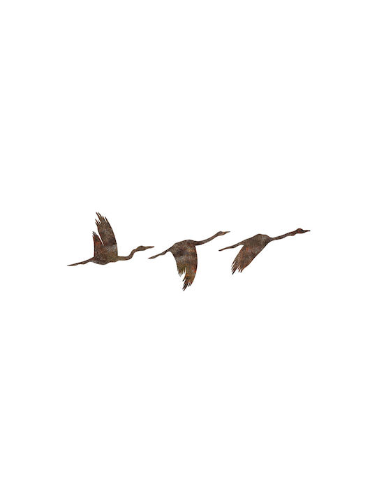 Διακοσμητικά Τοίχου Σετ 3τμχ A-g Rusty Birds 891tnl3782 Μεταλλικό