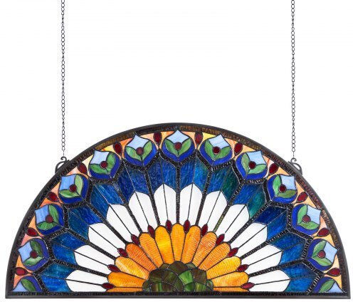 Vevor Tiffany Style Stained Glass Panel Chain 36 x 18 Inches Byxcsblbbyxcjakcj001v0