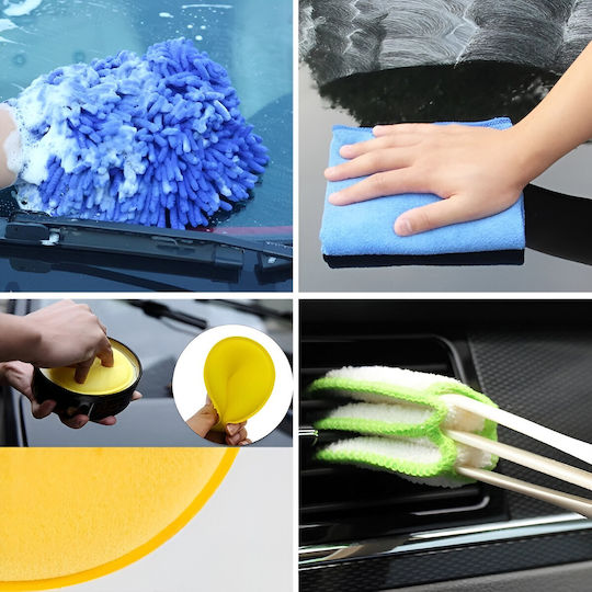 Set de Spălare pentru Materiale Plastice Interioare - Tablou de Bord Auto cu 17 Bucăți