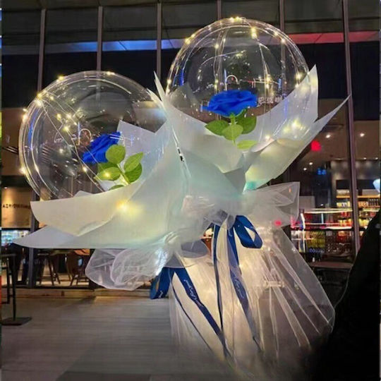 Balon Latex Albastru cu LED 35buc