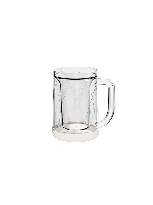 Glas Bier, μπίρας aus Plastik 800ml