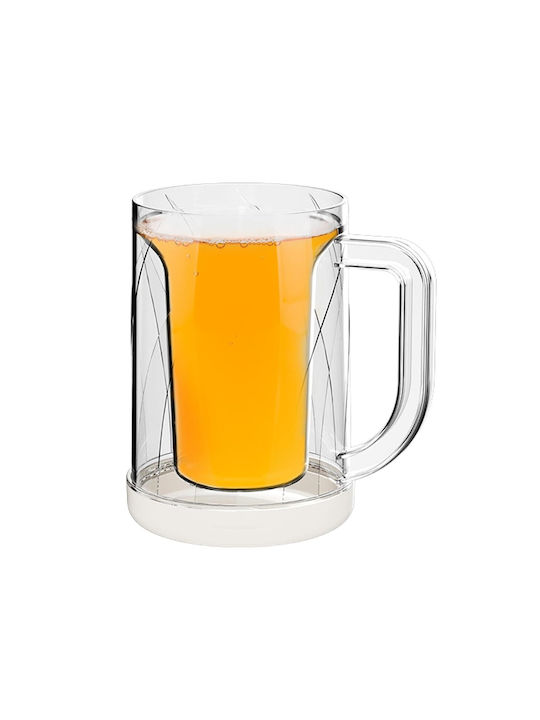 Glas Bier, μπίρας aus Plastik 800ml