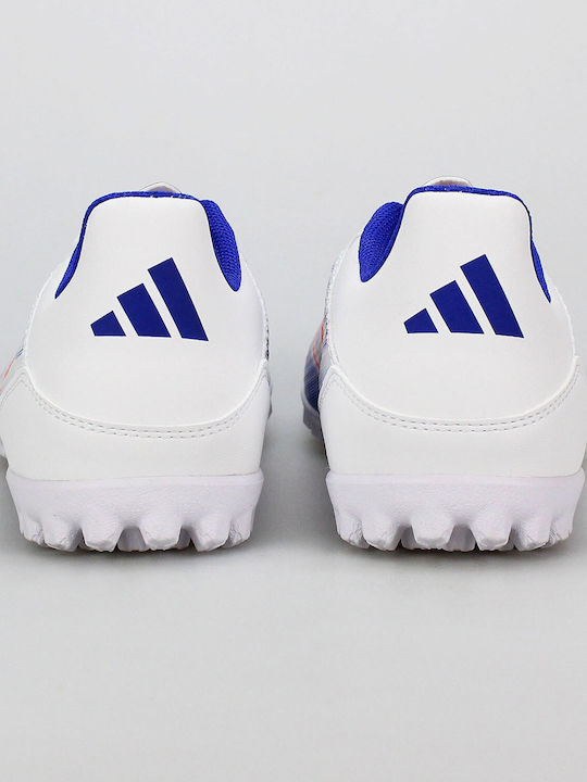 adidas F50 Club Football Shoes with Molded Cleats Cloud White / Solar Red / Lucid Blue