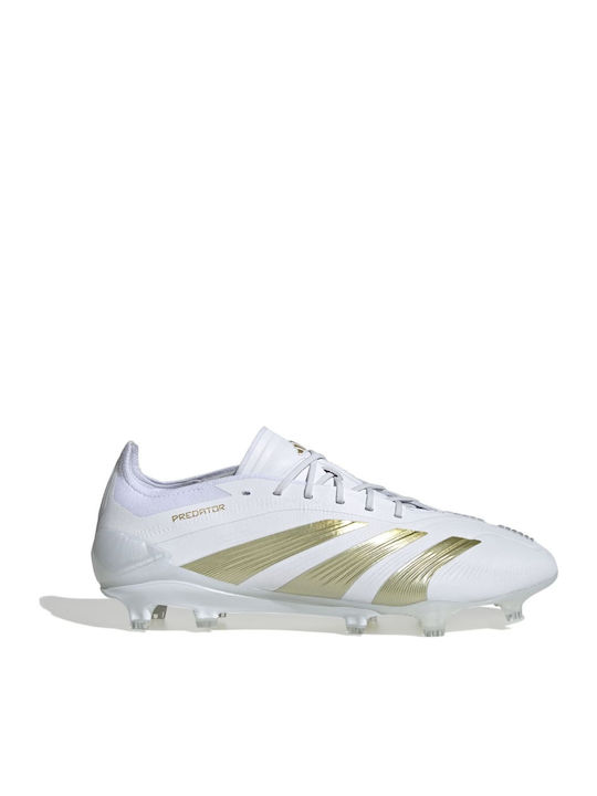adidas Predator Elite Ποδοσφαιρικά Παπούτσια με Τάπες FG Λευκά