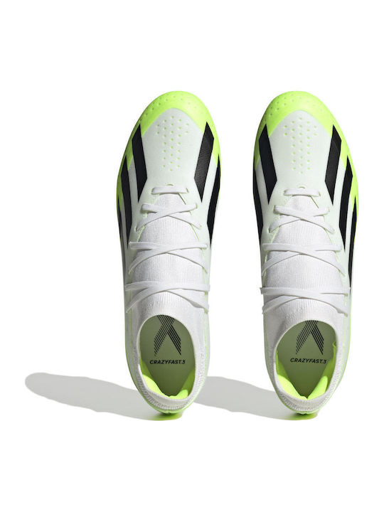 adidas X Crazyfast.3 Ποδοσφαιρικά Παπούτσια με Τάπες FG Λευκά