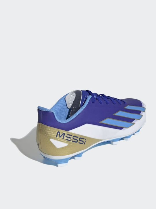 adidas X Crazyfast Club Messi Football Shoes with Cleats Lucid Blue / Blue Burst / Cloud White