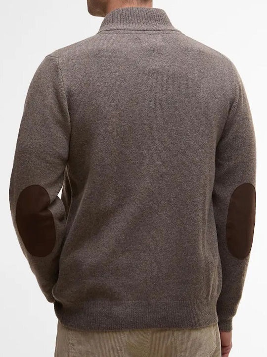 Essential Men's Knitted Cardigan Dark Stone