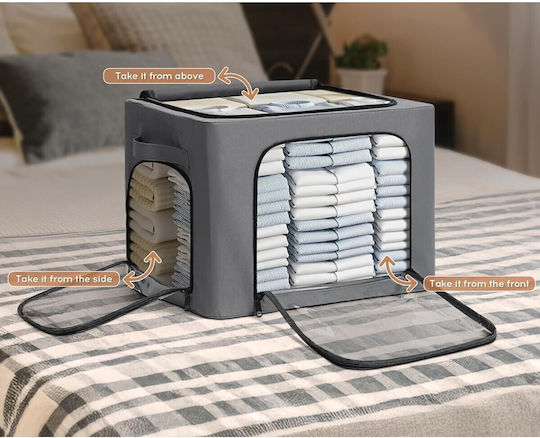 material textil Casetă pentru Haine / Pantofi în Culoare Gri 42x30x30cm 1buc
