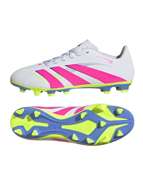 adidas Predator Club Fußballschuhe mit Stollen Weiß