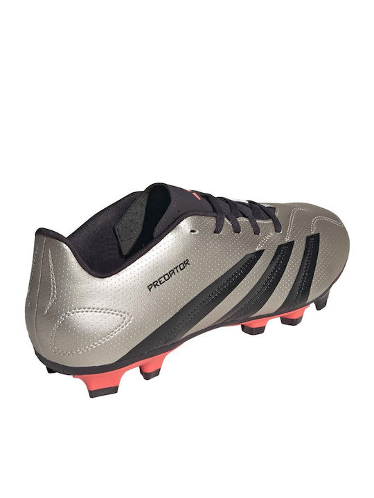 adidas Predator Club Football Shoes with Cleats Silver