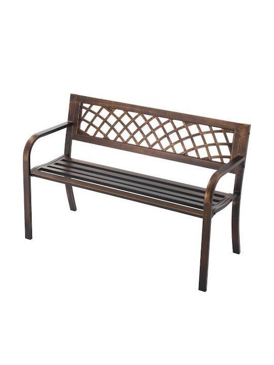 Vevor Outdoor-Sitzbank Gartenbank 116 Cm Metallrahmen PVC Mesh Rückenlehne Veranda