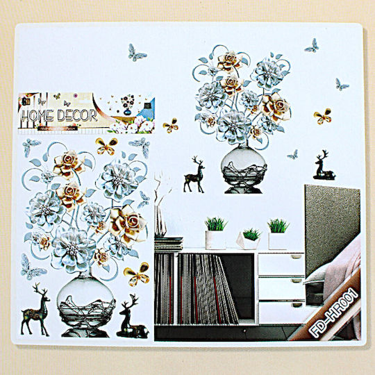 Wall Decorative Stickers 8d Vase Flowers Home Decor 2dis15