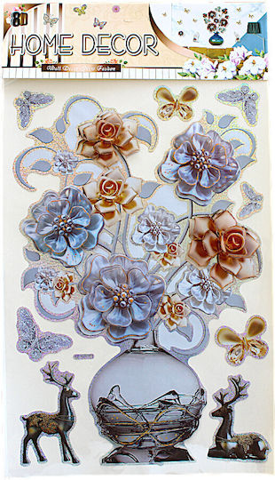 Wall Decorative Stickers 8d Vase Flowers Home Decor 2dis15