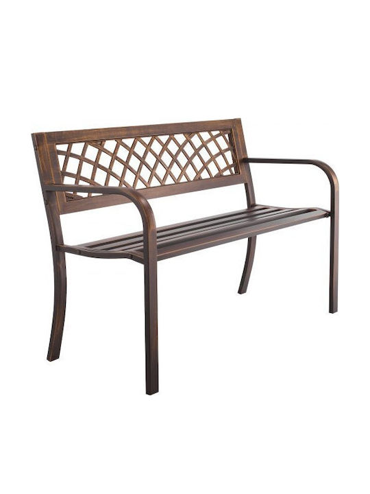 Vevor Outdoor-Sitzbank Gartenbank 116 Cm Metallrahmen PVC Mesh Rückenlehne Veranda
