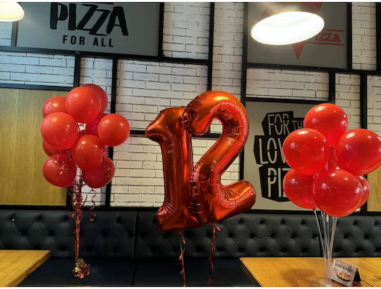 Balon Folie Jumbo Număr 2 Roșu 100buc