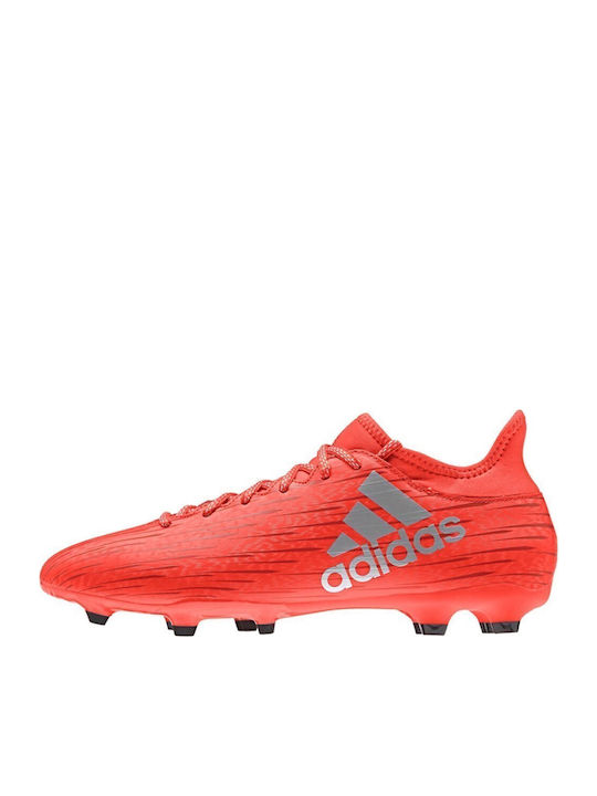 adidas X 16.3 Pantofi de Fotbal cu crampoane Roșu Solar / Argintiu Metalizat