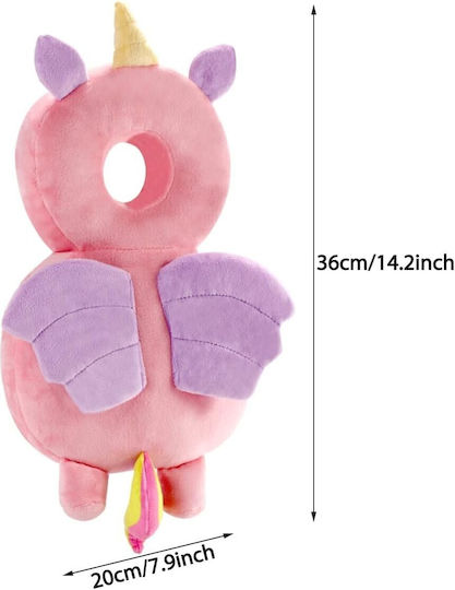 Kopfschutz aus Stoff in Lila Farbe 6x33x19εκ. 1Stück