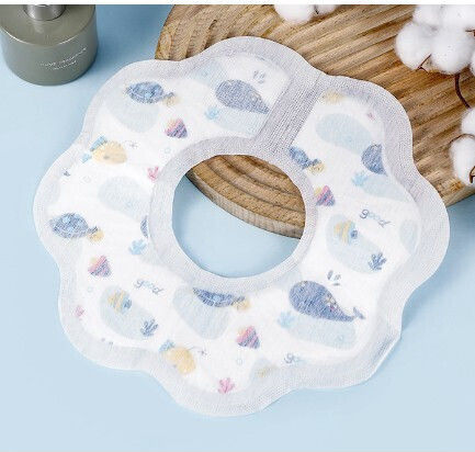 Impermeabila Bavetă Hârtie De unică folosință cu autocolant White/blue 10buc