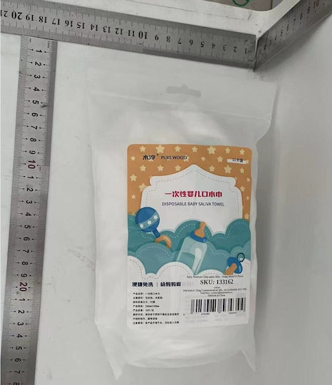 Wasserdicht Lätzchen Papier Einweg mit Bügelverschluss und Schlaufe White/blue 10Stück