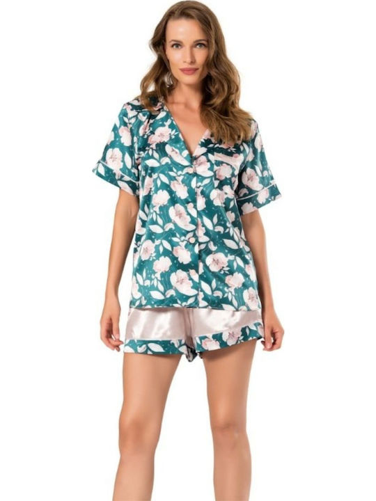 Moongirl Set Pijamale pentru Femei Petrol Blue