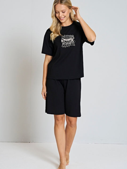 Pijadore Set Pijamale pentru Femei Black