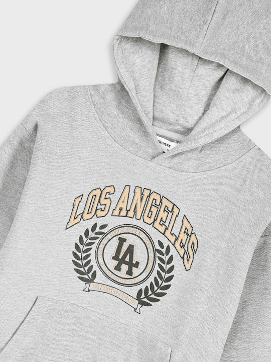 Kinder-Sweatshirt mit Kapuze Melange