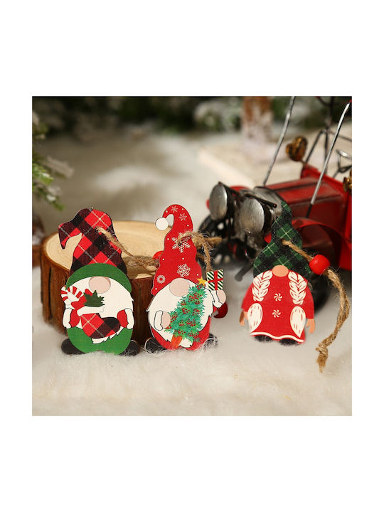 Ornament suspendat Pitic Din lemn Multicolor Set 9buc