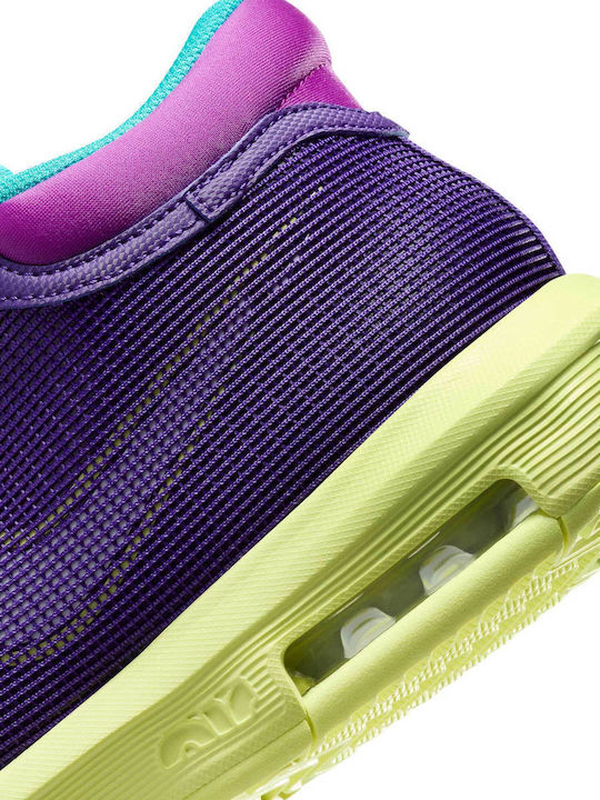 LeBron Witness 8 Ψηλά Μπασκετικά Παπούτσια Field Purple / Dusty Cactus / Light Lemon Twist / Λευκό