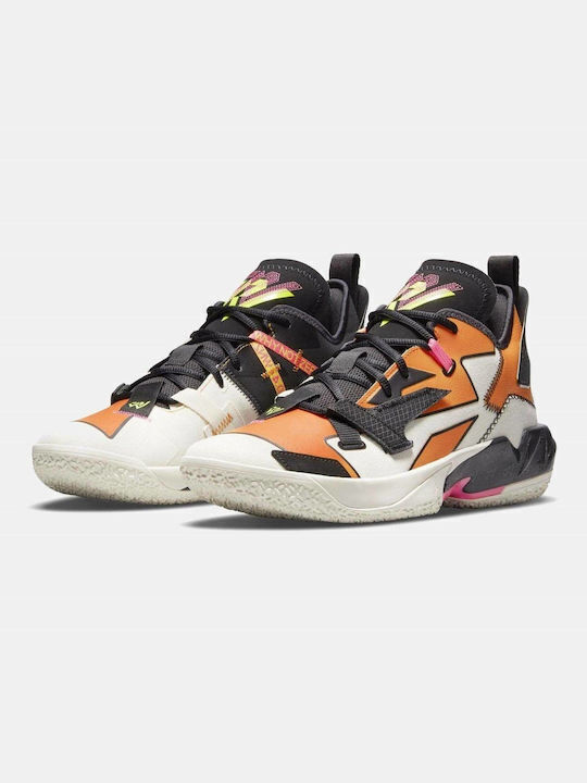 Why Not Zer0.4 Low Basketball Shoes Pale Ivory / Black / Alpha Orange