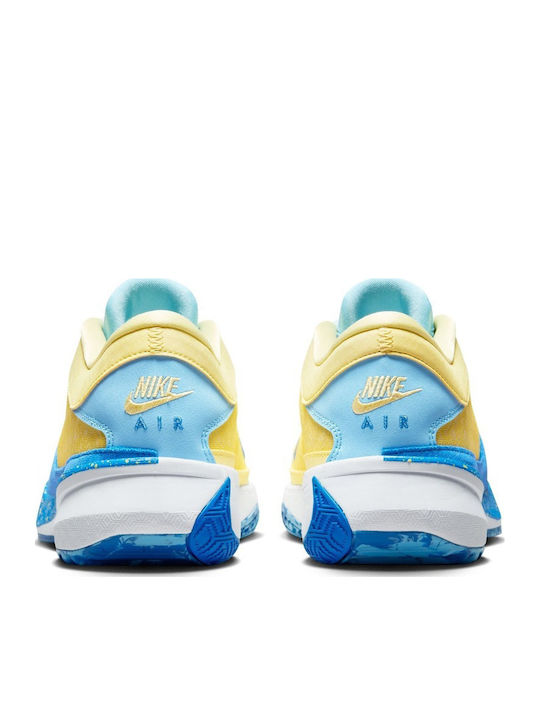 Giannis Freak 5 "Through My Eyes" Χαμηλά Μπασκετικά Παπούτσια Soft Yellow / Λευκό / Light Laser Orange / Light Photo Blue