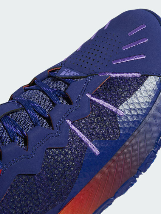 D Rose Son Of Chi High Basketball Shoes Legacy Indigo / Purple Rush / Vivid Red